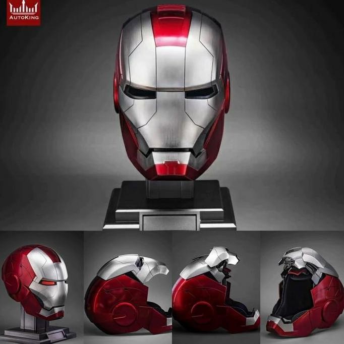 TERMURAH - DP Autoking Helmet Iron Man Mark 5 1/1 with Voice And Remote Control