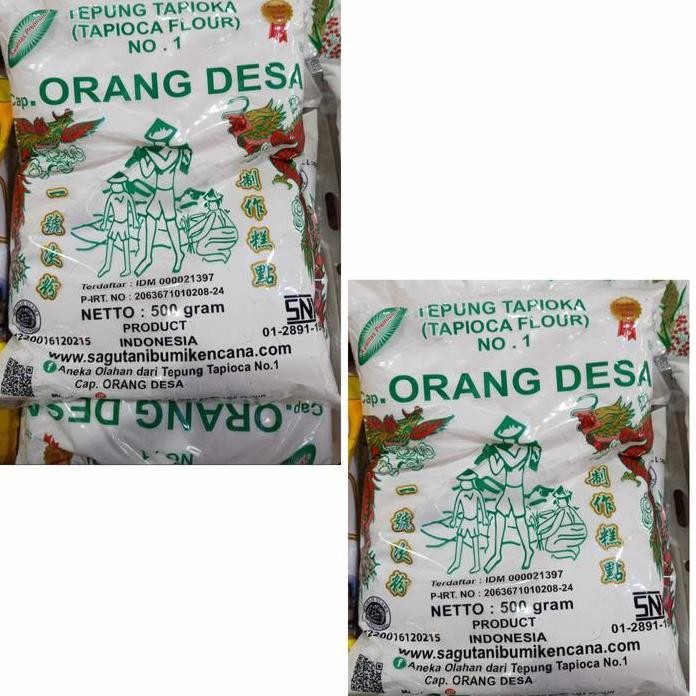

Terlaris Tepung Tapioka Cap Orang Desa-Tepung Sagu-Tapioca Flour-Tepung Kanji