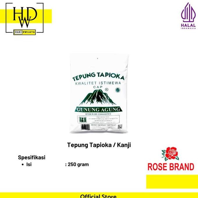 

Terlaris [250 Gr] Rose Brand Tepung Tapioka / Kanji Cap Gunung Agung Hijau