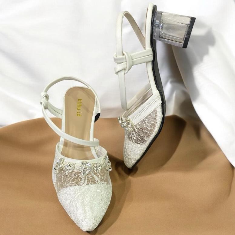 DANELLA 5cm selop wisuda slop manten sandal pengantin brokat