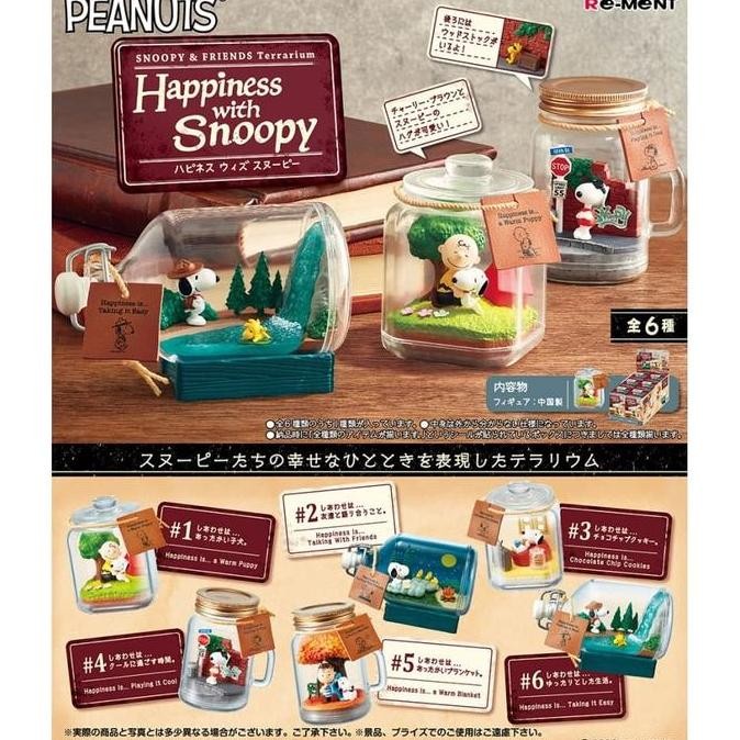 RE-MENT Peanuts SNOOPY & FRIENDS Terrarium Happiness with Snoopy