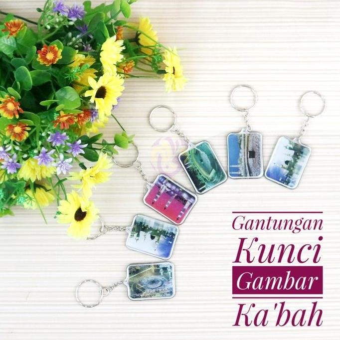 hanya disini] Gantungan Kunci Gambar Ka'bah Kakbah Souvenir Ganci Oleh Oleh Haji dan Umroh