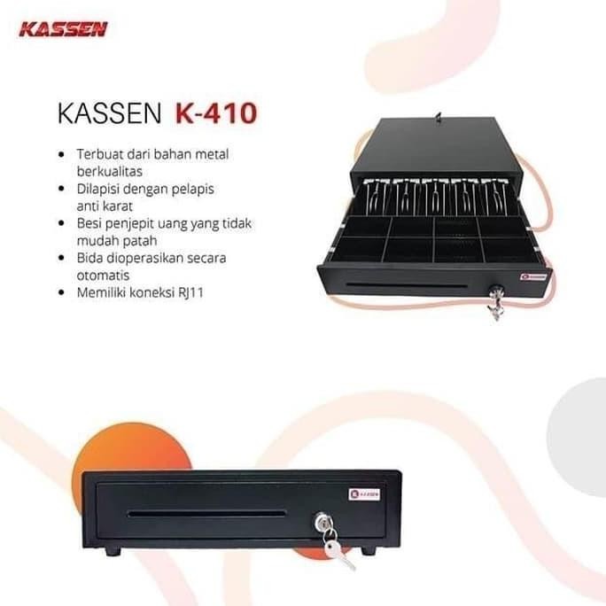 

NEW KASSEN K-410 - CASH DRAWER LACI KASIR - K410 - RJ11