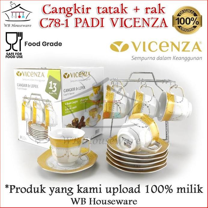 

Terlaris Vicenza Tea Set Cangkir Set Segi Delapan Ca78 Original Motif Padi