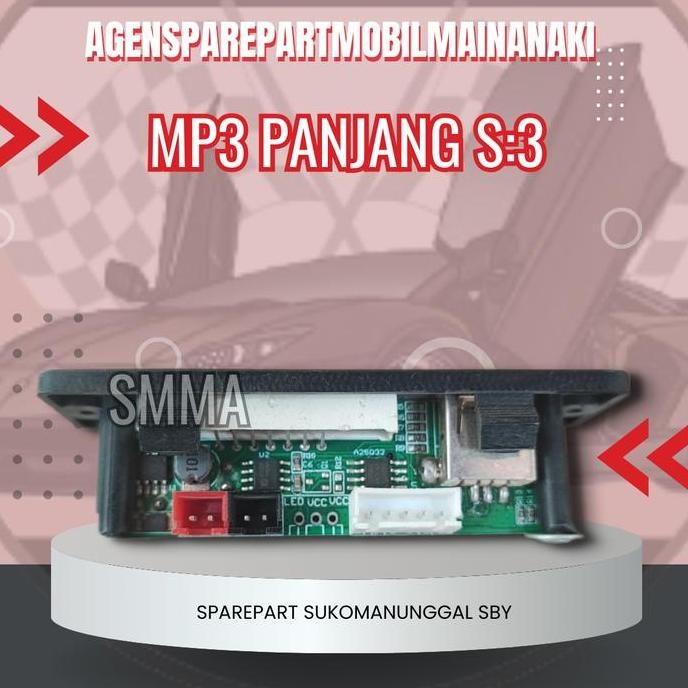 Miliki Mp3 Usb Music Mobil Motor Mainan Aki 85Mm X 25,5Mm