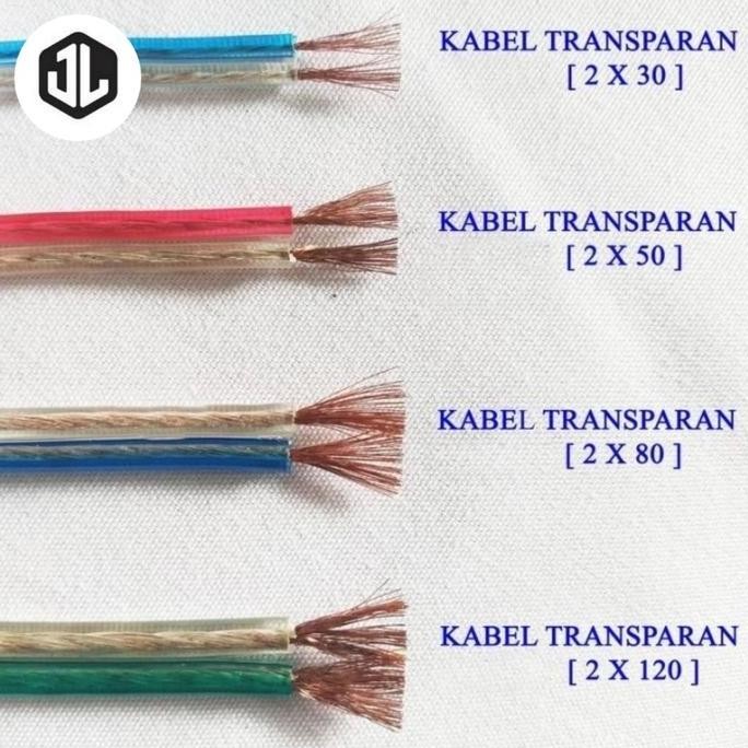 KABEL LISTRIK AUDIO TRANSPARAN SERABUT METERAN PER METER