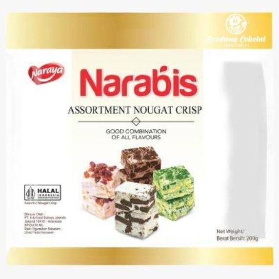 

Naraya NARABIS Chocolate Strawberry Matcha Cookies Cream Assortment Nougat Crisp 200g