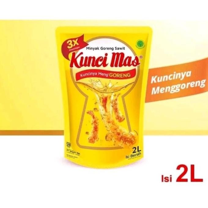 Minyak goreng kunci mas 2 liter Oil sembako grosir gratis ongkir