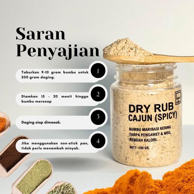 

Leanlab Bumbu Masak Dry Rub Teriyaki Bundle 100g - Cocok untuk Daging Ayam, Sapi, Ikan, dan Tempe - Bawang, Masakan