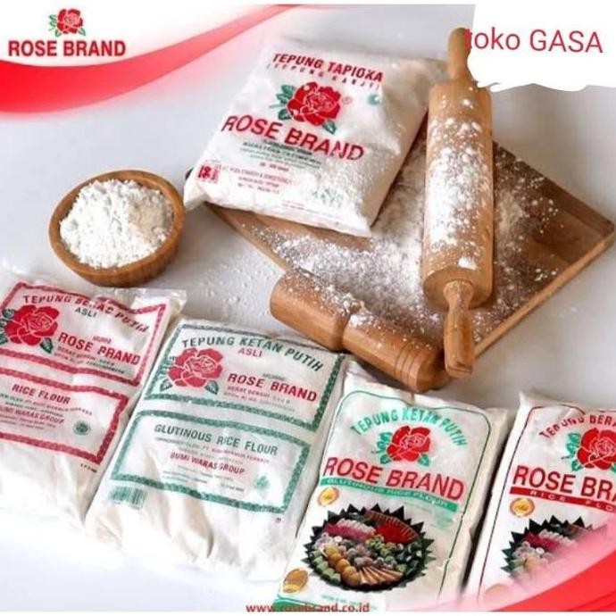 

Terlaris Tepung Rose Brand/Tapioka/Kanji-Beras-Ketan/Tepung Rosebrand 500Gr