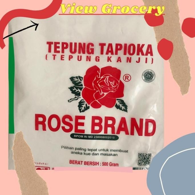 

Terlaris \New/ Tepung Tapioka Rose Brand/Tepung Kanji 500Gr