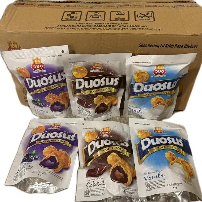

DUOSUS 35gr (1 DUS 30pcs) - SOES ISI, Cemilan, snack, sus, duosus, snak viral Food Makanan Manis