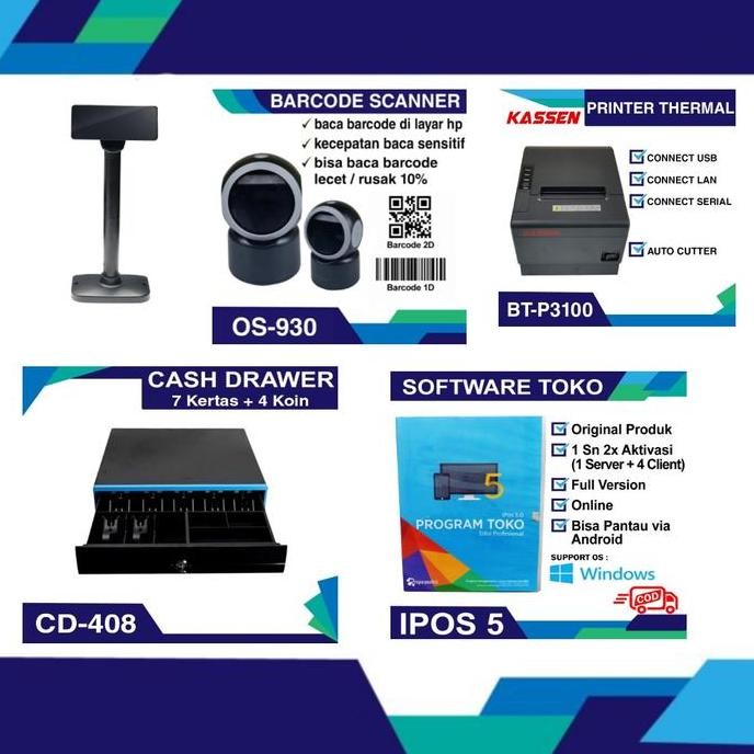 

HARGA DISC - PAKET KASIR PROGRAM IPOS 5 PROFESIONAL BERGARANSI 1 TAHUN