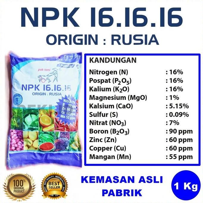 

Terlaris Pupuk Npk Biru Pak Tani 161616 Rusia 1 Kg Kemasan Pabrik Nutrisi Pertumbuhan Tanaman Buah Bunga Sayur Hias Bonsai