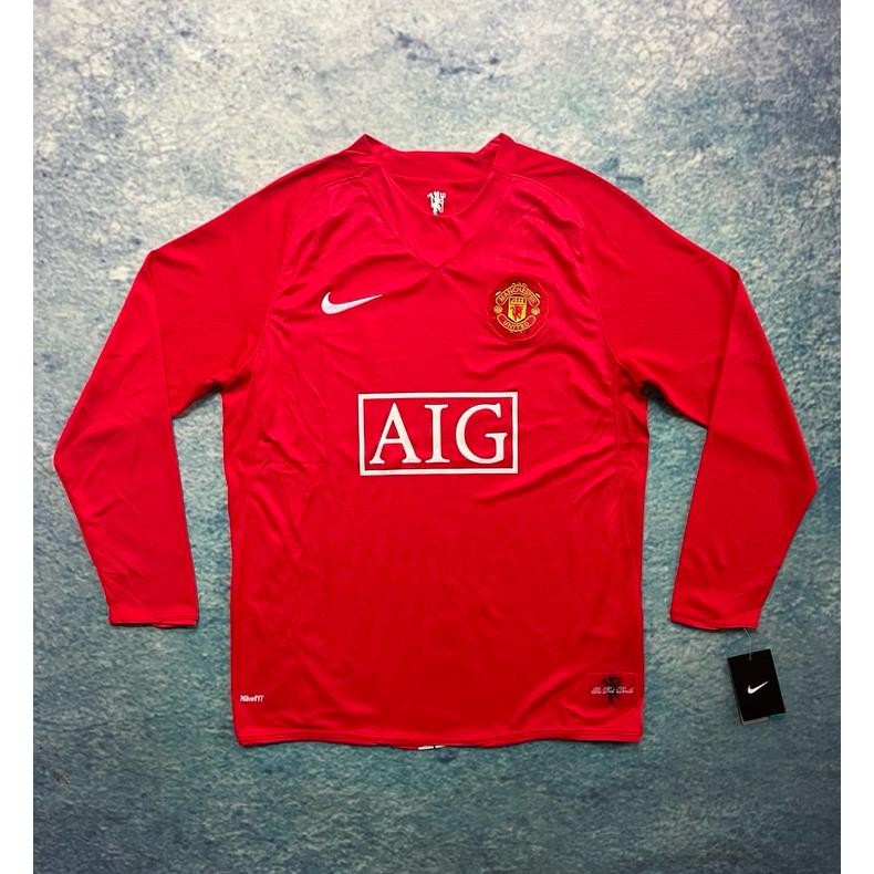 Premium (Long Sleeve Retro) Jersey Retro Mu Home 2008 Ls Grade Ori Berkualitas