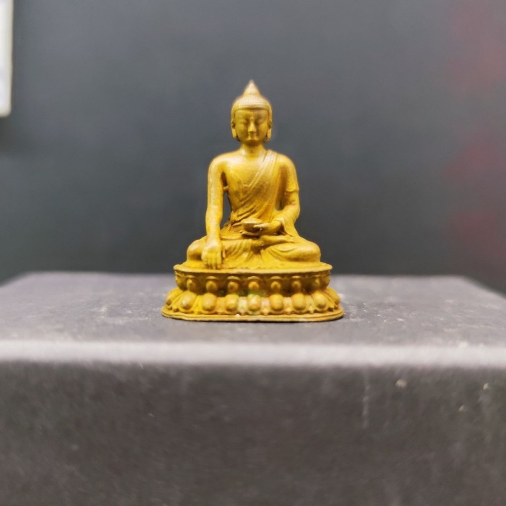 Patung Kecil Emas Manjushri Guanyin Bodhisattva Kuning Jambhala Shakyamuni Buddha Obat dari Tembaga 