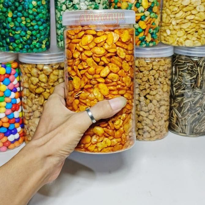 

cemilan kacang - kue kering - kue lebaran kemasan toples 1 liter