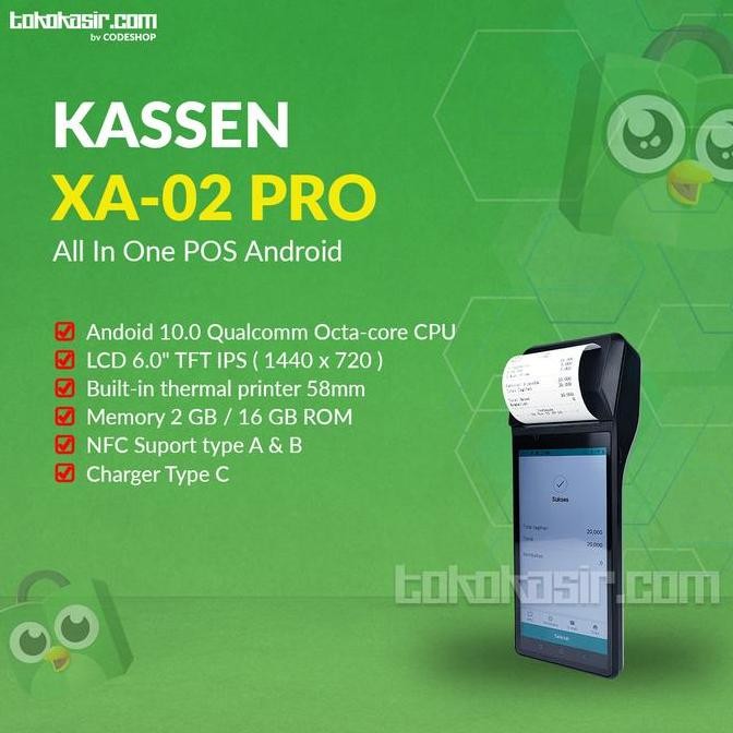 

TERMURAH - MESIN KASIR ANDROID KASSEN XA-02 PRO POS SISTEM