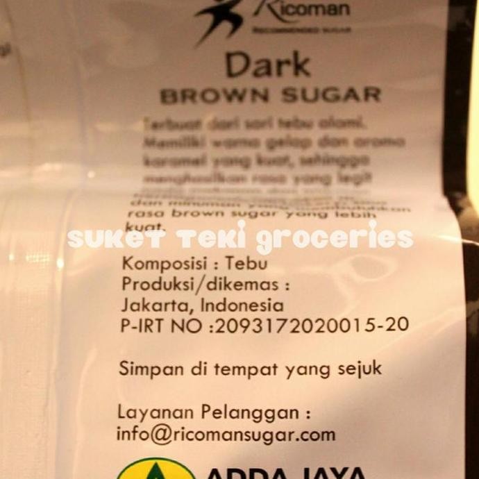 

Ricoman Light / Dark Brown Sugar 1kg READY GOSEND