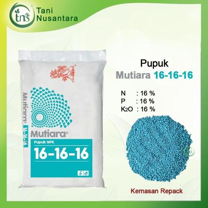 

Terlaris Pupuk Npk Mutiara 16-16-16 Kemasan 1Kg