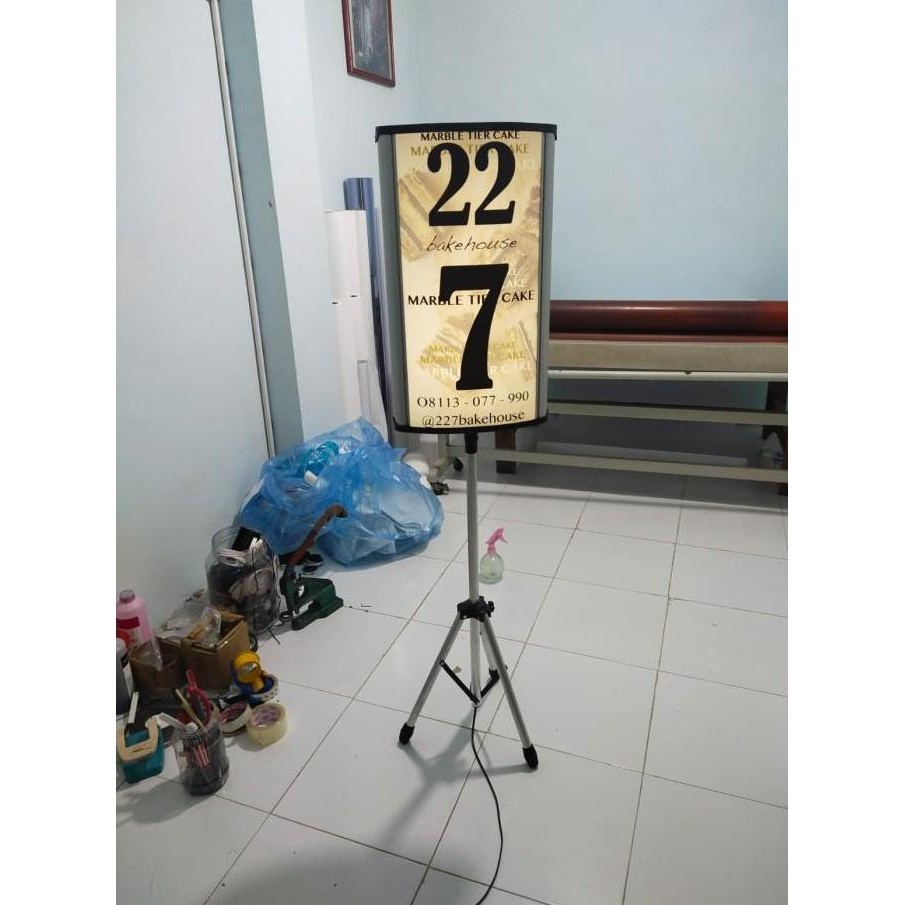 Led Tripod Rotary Light Box / Rotary Light Box Banner New Stok