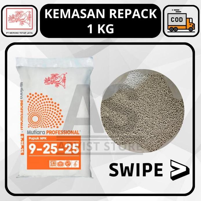 

Terlaris Pupuk Meroke Mutiara Npk Professional 9-25-25 Kemasan Repack 500G / 1 Kg