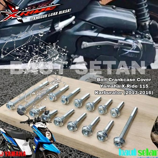Baut Set dua kunci X-Ride 115 2013-2016 mode dua kunci Motor