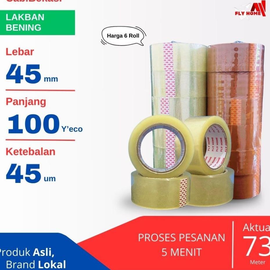 

Flyhome 6Roll Laban Bening 45100Y 2Inchi Olai U Bear Eco 100 Yard
