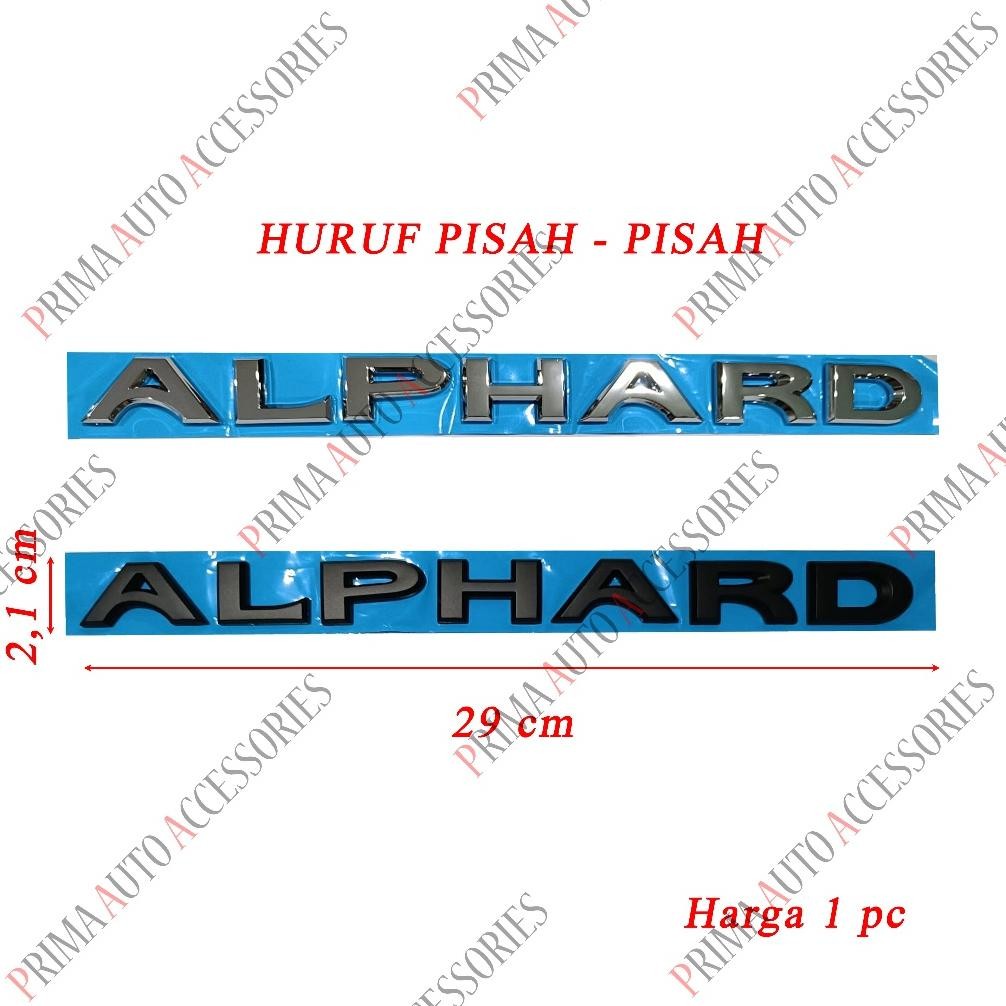 Vf-52 Ss-64 Emblem Bagasi Mobil Tulisan Alphard Huruf Pisah Tinggi 2,1 Cm Murah