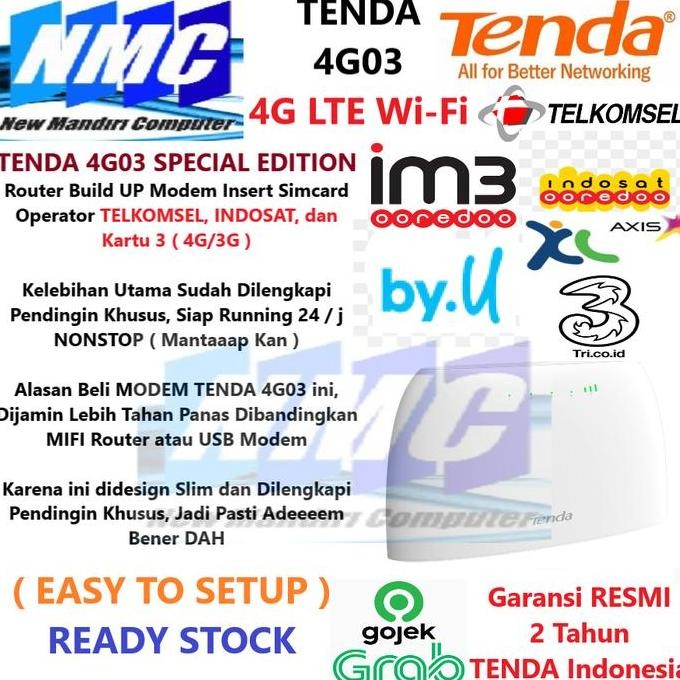 READY TENDA 4G03 4G-03 Modem 4G LTE / PENGGANTI 4G680 MIRIP MR6400 / MR100