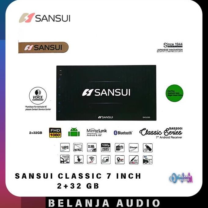 Head Unit Android 7 Inch Sansui Classic Series 2/32 Gb Promo