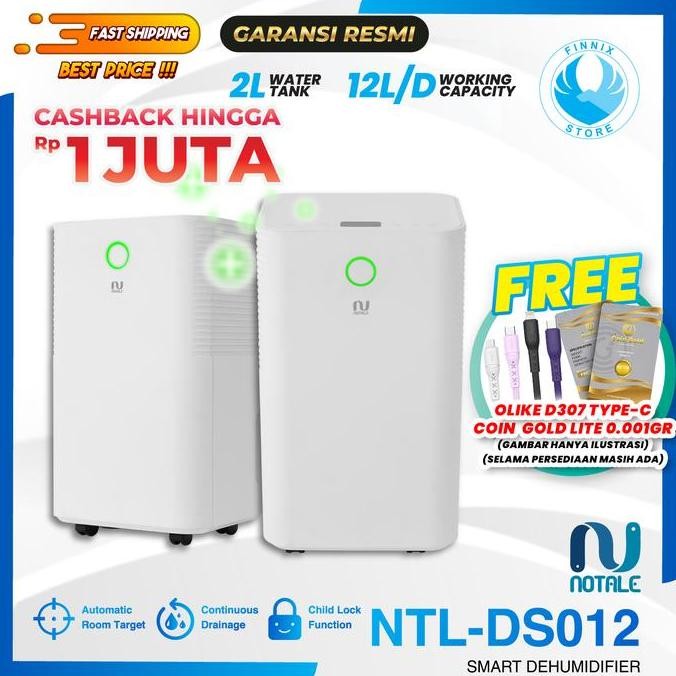 Notale Seco Smart Dehumidifier 12L Penyerap Kelembapan Udara