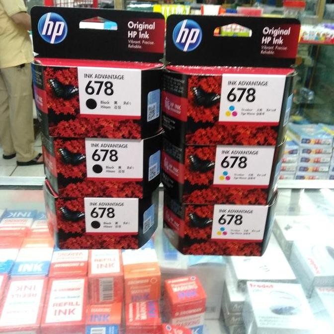 promo catridge HP 678 black & 678 colour original ink advantage catridge