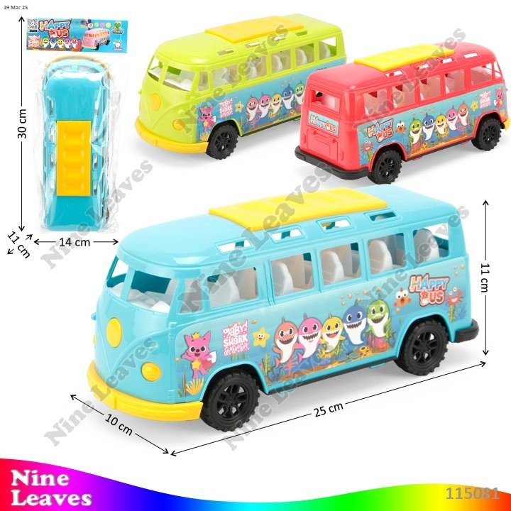 Mainan Anak Mobil VW Kombi Friction Happy Bus Mainan Kendaraan