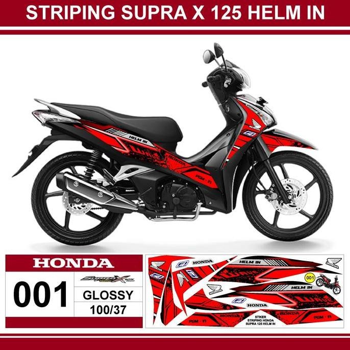 HOT SALE striping motor Honda Supra X 125 Helm-in / variasi Honda Supra X 125 Helm-in / decal Honda 