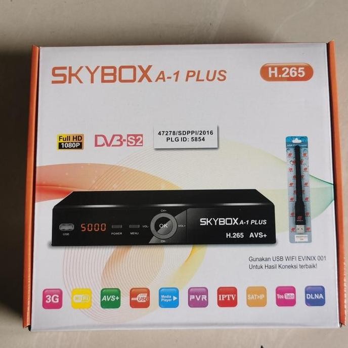 Skybox A1 Plus HEVC H-265 Receiver Parabola Berkualitas