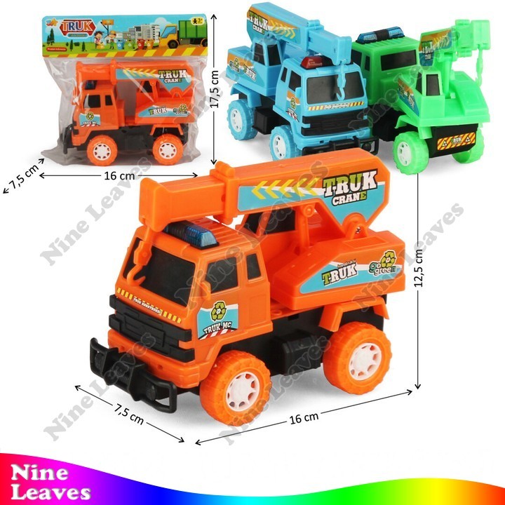 Mainan Kendaraan Konstruksi Truk Crane Roda