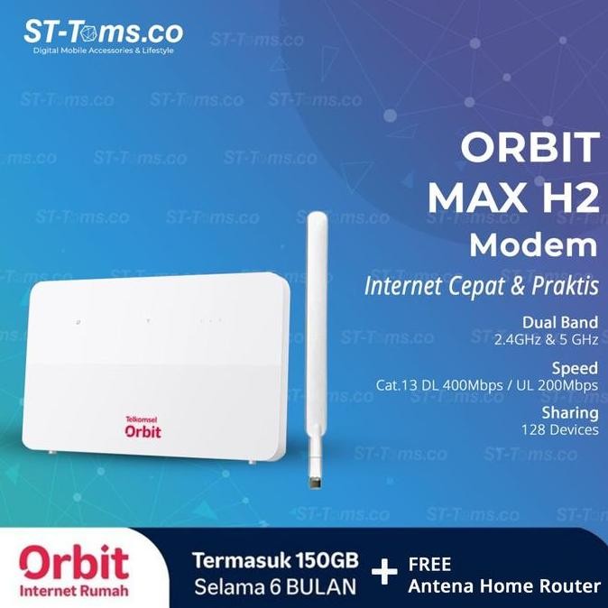 READY Telkomsel Orbit Max H1 Huawei B628 Modem Wifi 3G/4G Free 150GB