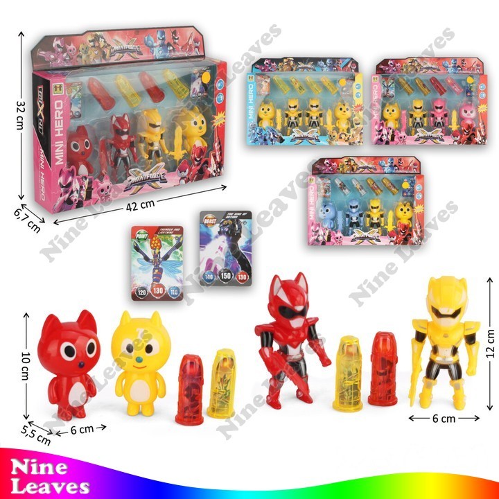 Mainan Robot Karakter Mini Force 2 Pcs + Boneka 2 Pcs Mini Force
