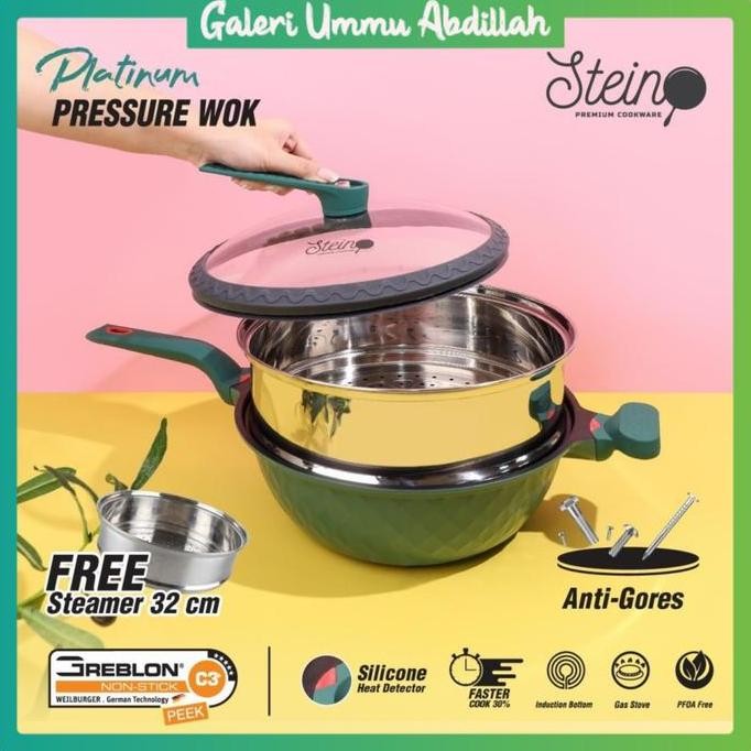 Miliki Wok Platinum Pressure Stein Cookware