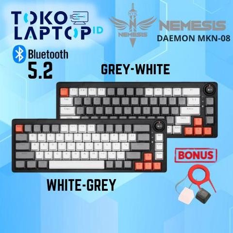 Baru Nyk Nemesis Daemon Mkn08 / Mkn-08 Wireless Mechanical Keyboard Gaming
