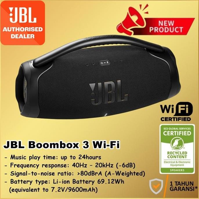 Termurah JBL Boombox 3 WiFi Portable Bluetooth Speaker Boombox3 IP67 Powerful Sound Boombox3 3WiFi