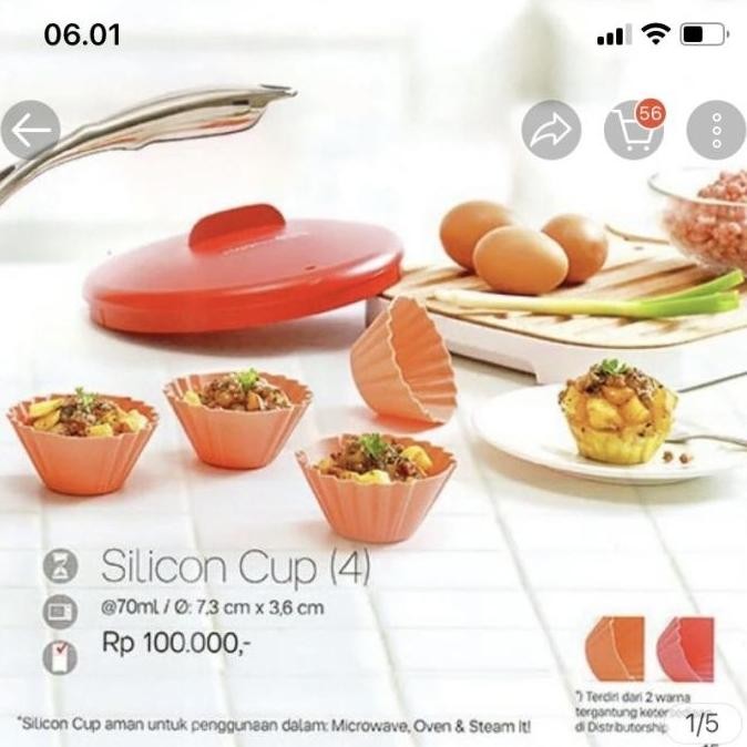 Terjangkau Silicon Cup 4 Pcs Tupperware