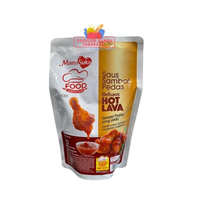 

PROMO MAMASUKA - DELISAOS HOT LAVA SAUCE HALAL KEMASAN EKONOMIS 1KG