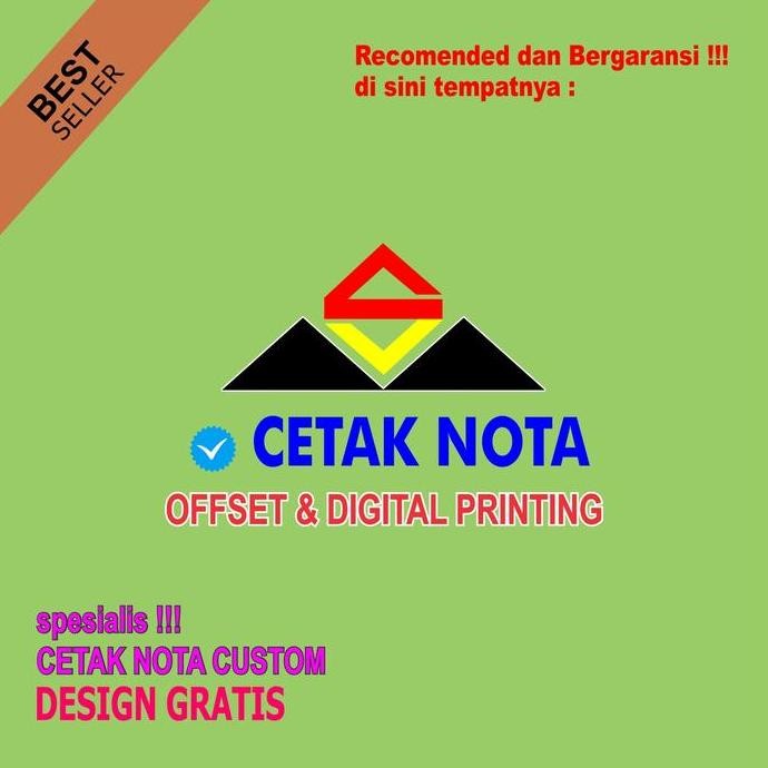 

produk baru!! cetak nota/ laundry/sembako/merek toko anda 2ply 1/4f 10buku