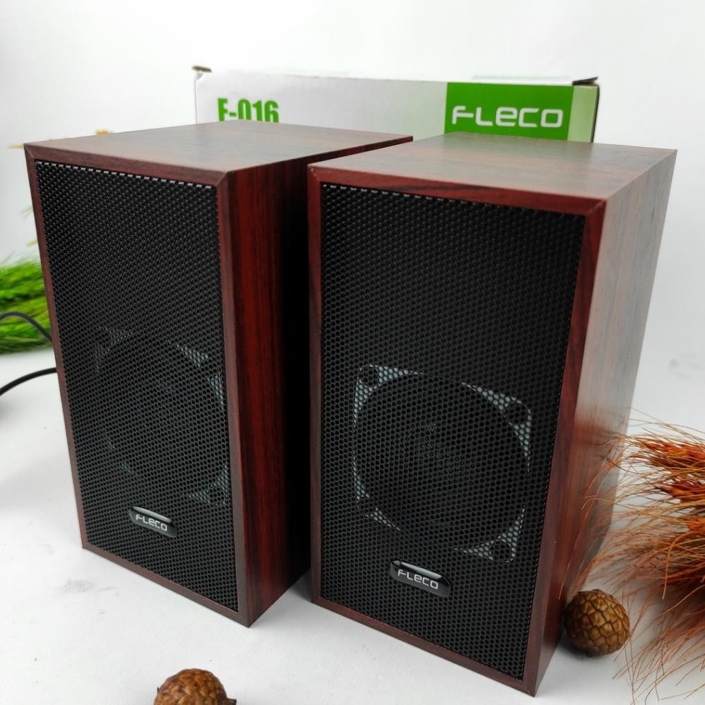 Re27 CXV-38 Speaker Kayu Komputer Mini Sound Speaker Komputer Fleco F-016 Murah Berkualitas