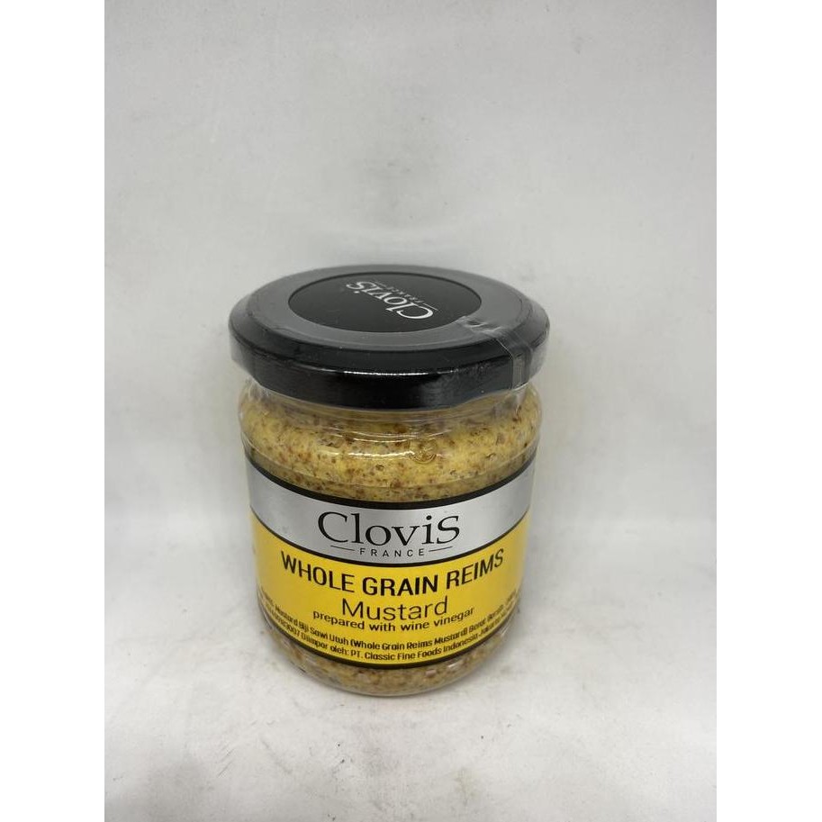 

clovis whole grain reims mustard 200 gr terlaris