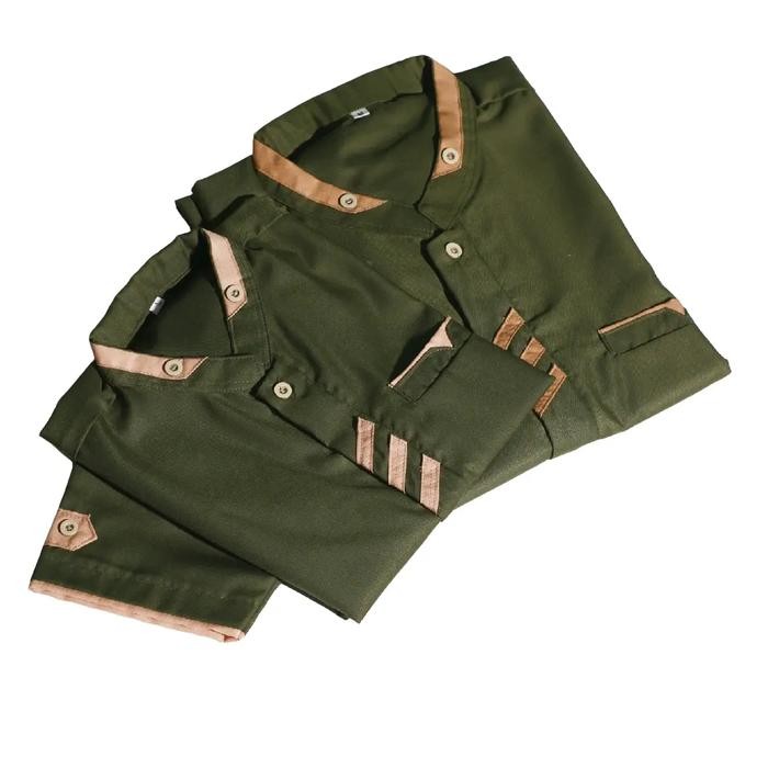 Baraka- KOKO COUPLE AYAH ANAK WARNA ARMY Muslim