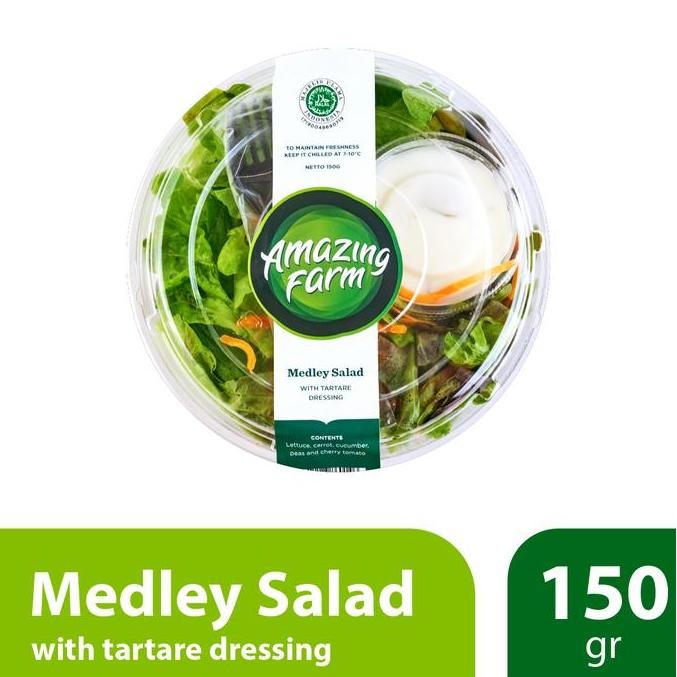 

Ready Medley Salad with Tartare Dressing 150 gram Amazing Farm