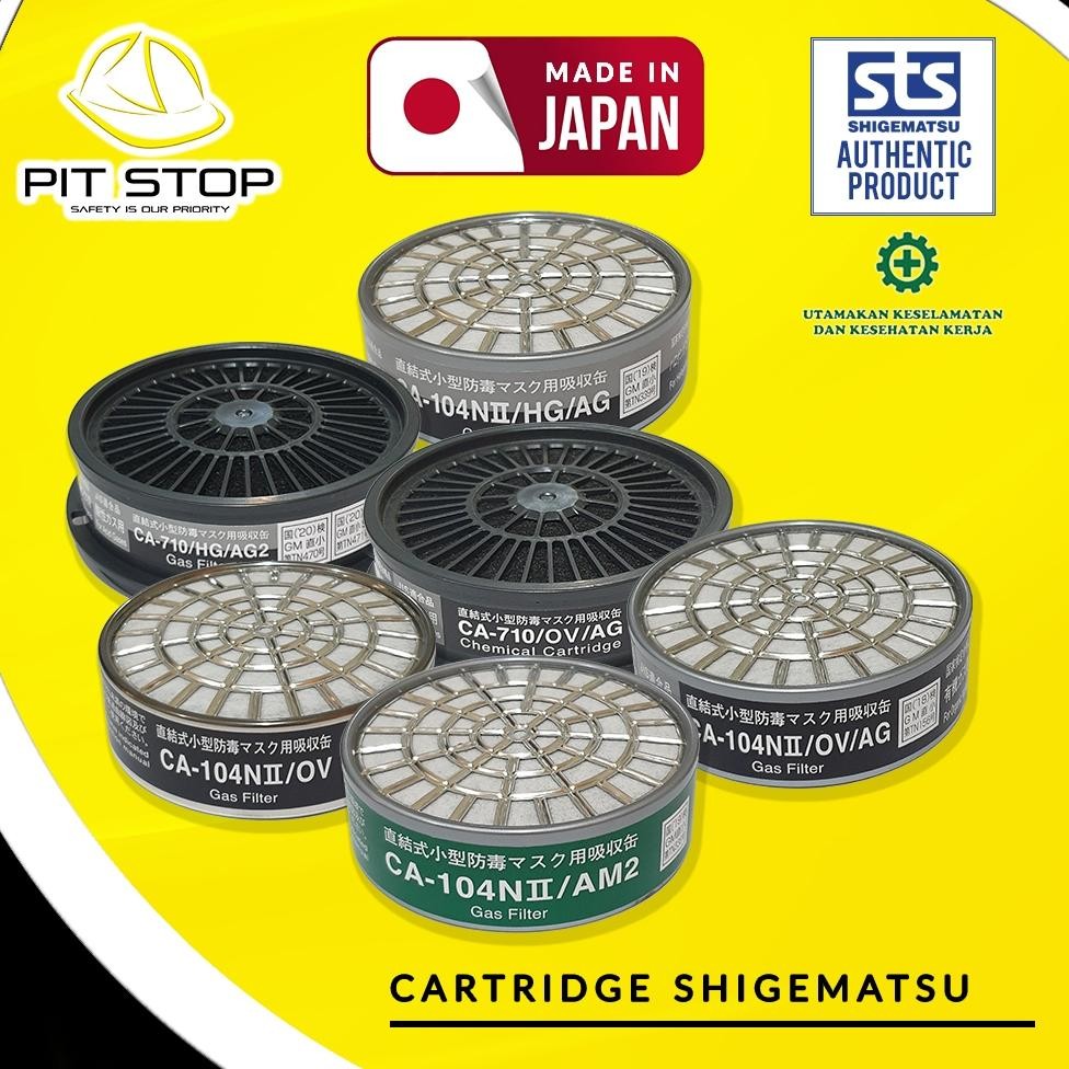 WN Cartridge Filter Masker Shigematsu Mask Refill Respirator Chemical Gas